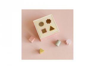 Formabedobó kocka pink, Little Dutch fa készségfejlesztő játék (7022, 1-3 év)
