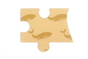 Formadobozos puzzle Bálna, 60 db-os kirakó (Scratch, 4-8 év)