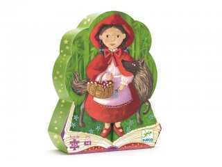 Formadobozos puzzle, Piroska és a farkas (Djeco,7230, 36 db-os kirakó, 4-7 év)