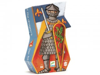 Formadobozos puzzle, Sárkányölő (Djeco, 7223, 36 db-os kirakó, 4-8 év)
