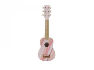 Gitár rózsaszín, fa játékhangszer (FK8719-A, 3-8 év)
