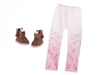 Glitter Girl Bright Stars Leggings és cipő, babaruha 36 cm-es babához (3-8 év)