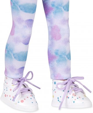 Glitter Girl Sparkle Splatter Leggings és cipő, babaruha 36 cm-es babához (3-8 év)