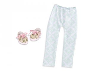 Glitter Girl Starry Sneakers Leggings és cipő, babaruha 36 cm-es babához (3-8 év)