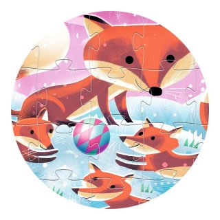 Gyömbér a kis róka, 24 db-os formadobozos puzzle, Djeco kirakó - 7285 (3-5 év)