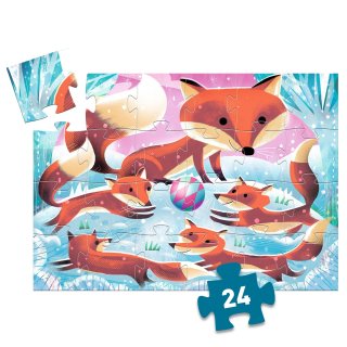 Gyömbér a kis róka, 24 db-os formadobozos puzzle, Djeco kirakó - 7285 (3-5 év)