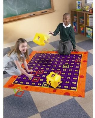 Hip Hoppin' Hundred Math szorzótábla játszó szőnyeg 120x120 cm (LER1100, Learning Resources, 5-10 év)