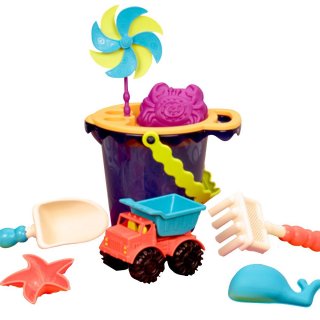 Homokozó szett vödörrel, Navy (B.Toys, homokozó, strandjáték, 1-7 év)