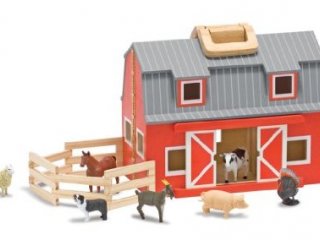 Hordozható fa farm, házi állatokkal (3700, Melissa&Doug, szerepjáték, 3-8 év)