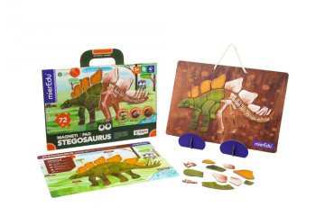 Hordozható mágneses tábla Stegosaurus, kreatív játék (MierEdu, 3-6 év)