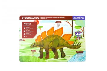 Hordozható mágneses tábla Stegosaurus, kreatív játék (MierEdu, 3-6 év)
