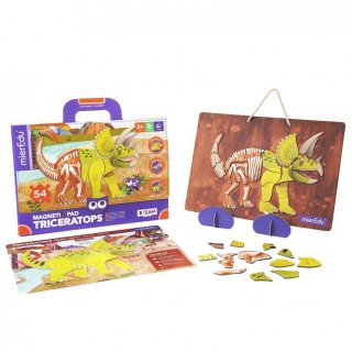 Hordozható mágneses tábla Triceratops, kreatív játék (MierEdu, 3-6 év)