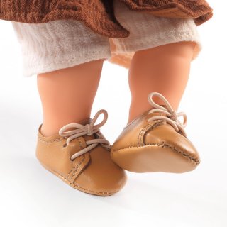 Játékbaba cipő Barna babaruha, Djeco szerepjáték - 7888 (18 hó-6 év)