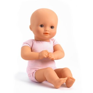 Játékbaba Flora barna szemű 32 cm, Djeco szerepjáték - 7751 (18 hó-6 év)