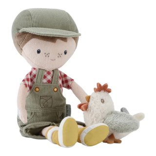 Játékbaba Little Farm, Jim tyúkkal 35 cm, Little Dutch szerepjáték díszdobozban (4563, 0-4 év)