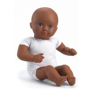 Játékbaba Wasabi sötétkék szemű 32 cm, Djeco szerepjáték - 7750 (18 hó-6 év)