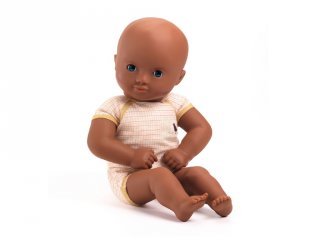 Játékbaba Yellow 32 cm, Djeco öltöztethető szerepjáték - 7881 (18 hó-6 év)