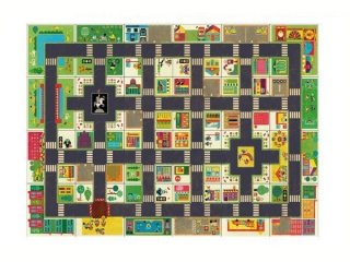 Játszószőnyeg puzzle, Város (Djeco, 7161, 24 db-os óriás puzzle, 3-5 év)