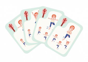 Jóga kvartett kártyajáték, Buki mozgásfejlesztő társasjáték (6-12 év)