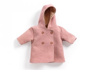 Kapucnis kabát babaruha 28-34 cm-es babához, Djeco szerepjáték - 7734 (18 hó-6 év)