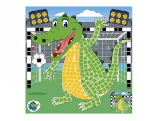 Karácsonyi mozaikkép készítő Krokodil, kreatív játék (3-8 év)