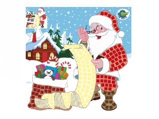 Karácsonyi mozaikkép készítő Télapó, kreatív játék (3-8 év)