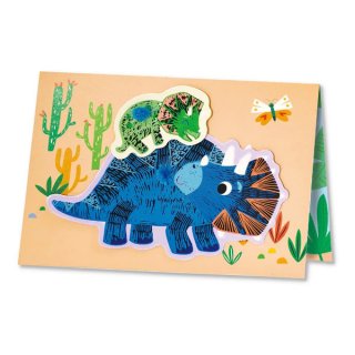 Karckép üdvözlőkártya készítő Dinoszauruszok, kreatív szett (Avenir, 3-7 év)