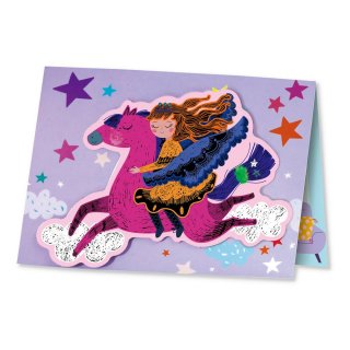 Karckép üdvözlőkártya készítő Hercegnők, kreatív szett (Avenir221857, 3-7 év)