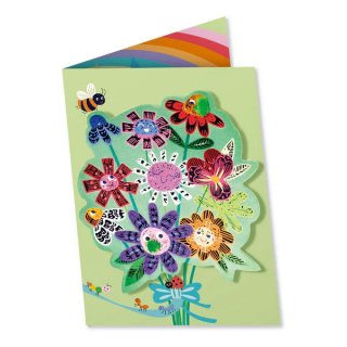 Karckép üdvözlőkártya készítő Virágok, kreatív szett (Avenir, 3-7 év)