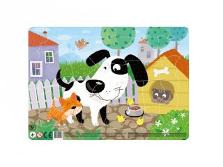 Keretes puzzle Kiskedvencek, 21 db-os kirakó (DO, 3-6 év)