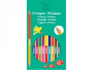 Kétvégű színesceruza készlet (Djeco, 9758, 12 db-os kreatív készlet, 4-12 év)