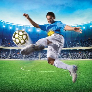 Kick off Övre erősíthető gumi focilabda 20 cm, mozgásfejlesztő sportjáték 