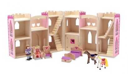 Királylány kastély, kinyitható Melissa&Doug fa épület szerepjátékhoz (3708, 3-7 év)