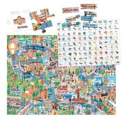 Könnyen angolul, 100 szó Város angol nyelvtanulást segítő játék (Headu, 4-8 év)