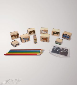 Kreatív nyomda készlet: lovas (Melissa&Doug, 2410, kreatív szett, 4-9 év)