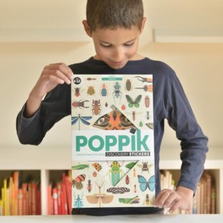 Kreatív óriásplakát készítés 44 db matricával, Rovarok (Poppik, 6-12 év)