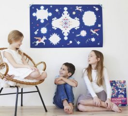 Kreatív poszter készítés 1000 db puzzle matricával, Csillagkép (Poppik, 7-12 év)