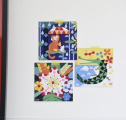 Kreatív poszter készítés 105 db puzzle matricával, Vadállatok (Poppik, 5-7 év)