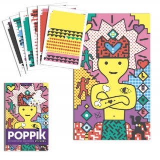 Kreatív poszter készítés 1600 db puzzle matricával, Pop művészet (Poppik, 7-12 év)