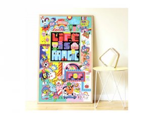 Kreatív poszter készítés 1600 db puzzle matricával, Utcai művészet (Poppik, 7-12 év)