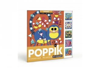 Kreatív poszter készítés 360 db puzzle matricával, Állatok (Poppik, 4-6 év)