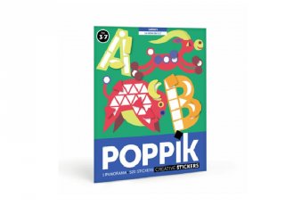 Kreatív poszter készítés 520 db puzzle matricával, ABC (Poppik, 3-7 év)