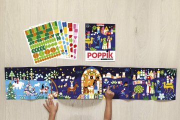 Kreatív poszter készítés 520 db puzzle matricával, Karácsony (Poppik, 4-8 év)