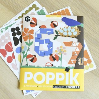 Kreatív poszter készítés 520 db puzzle matricával, Számok (Poppik, 3-7 év)