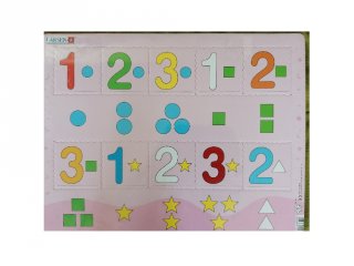 Larsen puzzle Számok 1-től 3-ig, 10 db-os kirakó