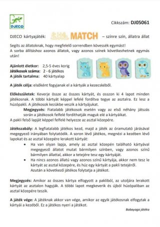 Little Match, Djeco Fekete Péter típusú kártyajáték - 5061 (2-5 év)