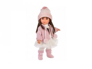 Llorens 35 cm-es Sara baba rózsaszín kabátban, szerepjáték (3-7 év)
