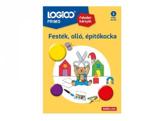 LOGICO Primo, Festék, olló, építőkocka (3219a, fejlesztő feladatlapok gyerekeknek, 3 éves kortól)