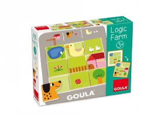 Logikus farm, logikai fejlesztő játék feladatkártyákkal (53168, Goula, 3-8 év)