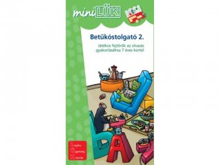 Lük Mini, Betűkostolgató 2., játékos fejtörők az olvasás gyakorlásához (egyszemélyes, olvasási fejlesztőjáték, 7-10 év)